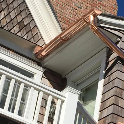 copper gutter installation Holbrook ny